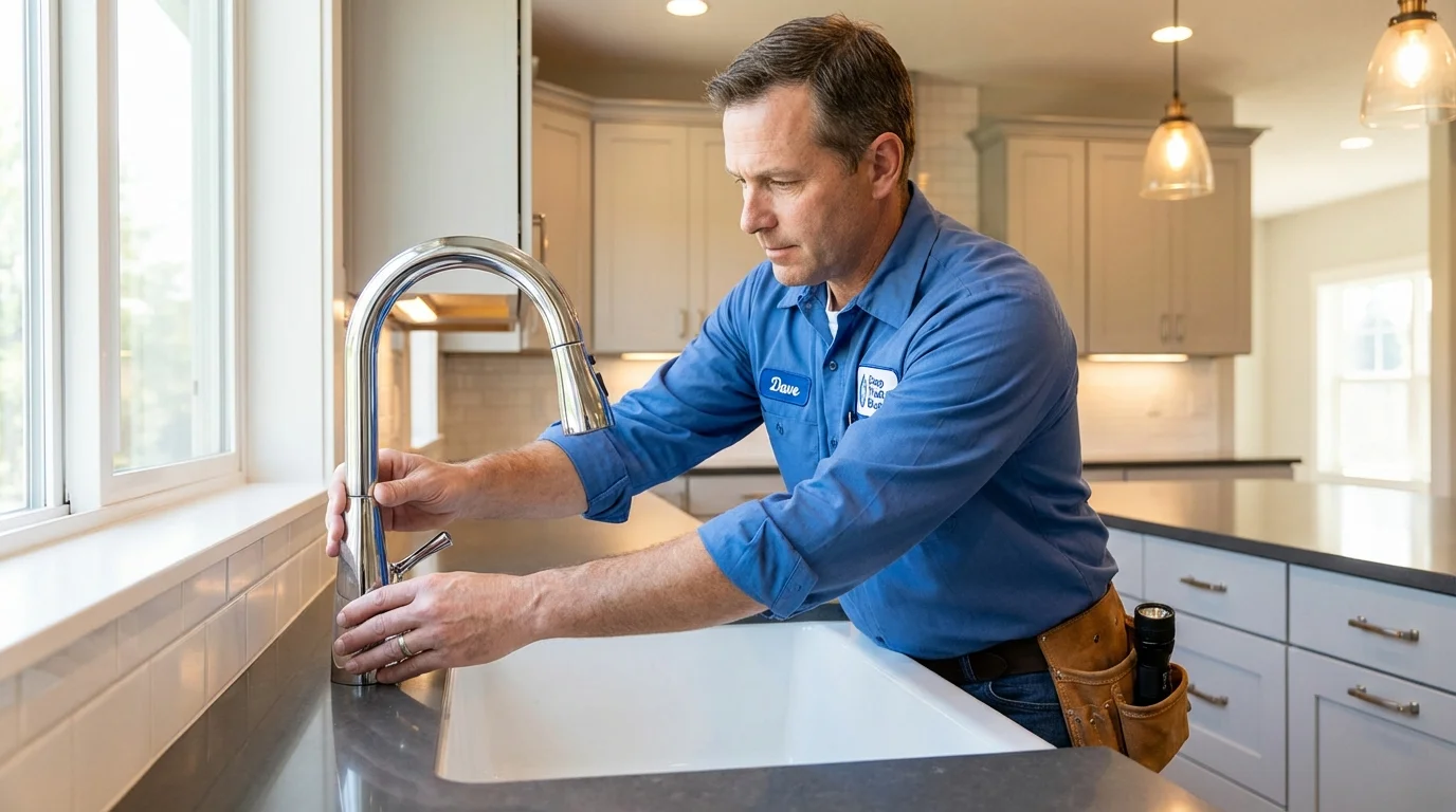 Kitchen faucet installation by Johns Plumbing LLC in Stokesdale
