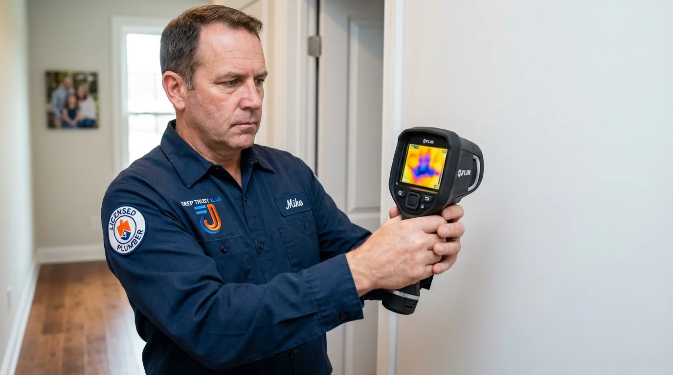 Thermal imaging leak detection by Johns Plumbing LLC in Stokesdale